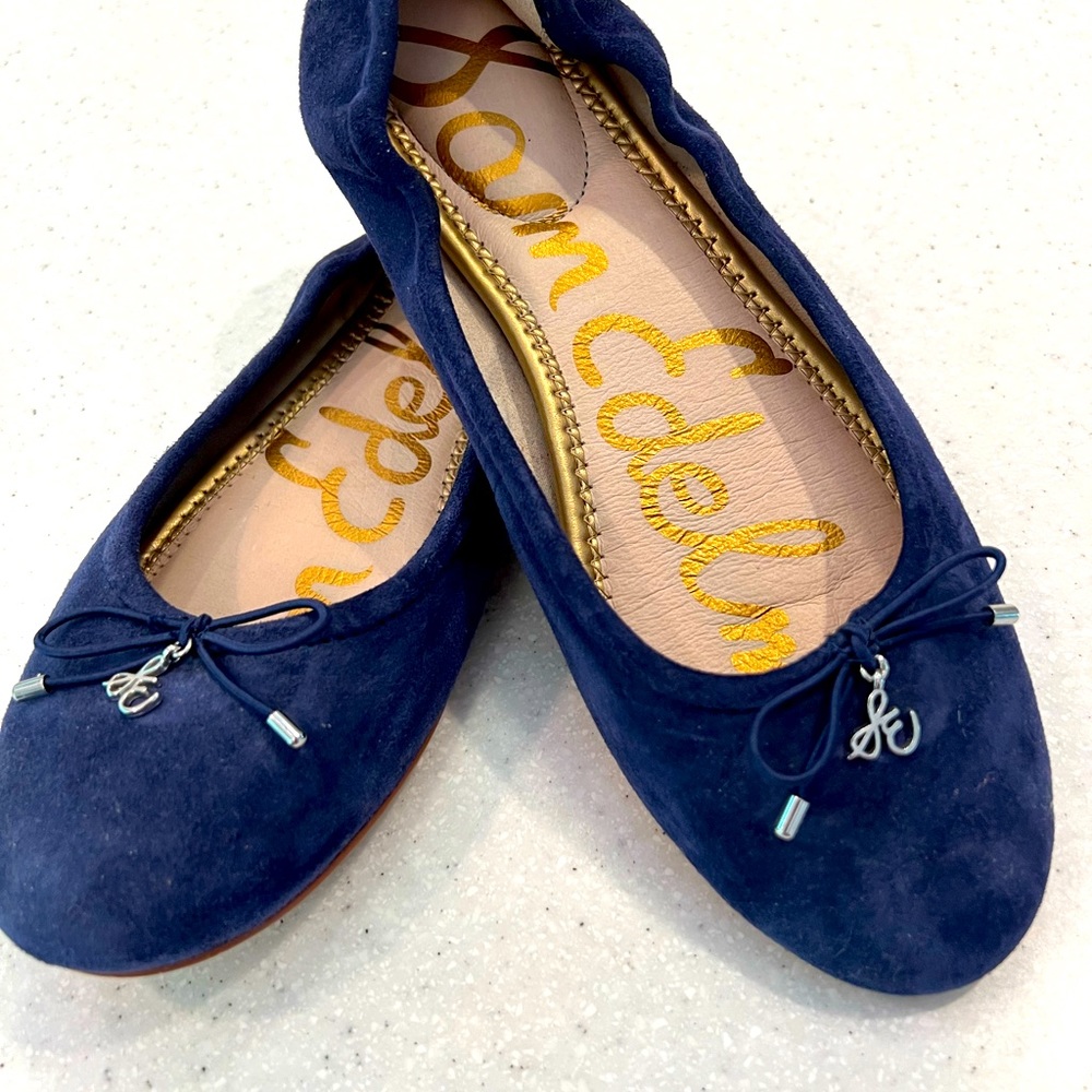 Sam Edelman navy blue suede ballet flats